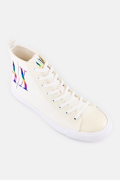 Armani Exchange Men Lace Up Casual Shoes, White