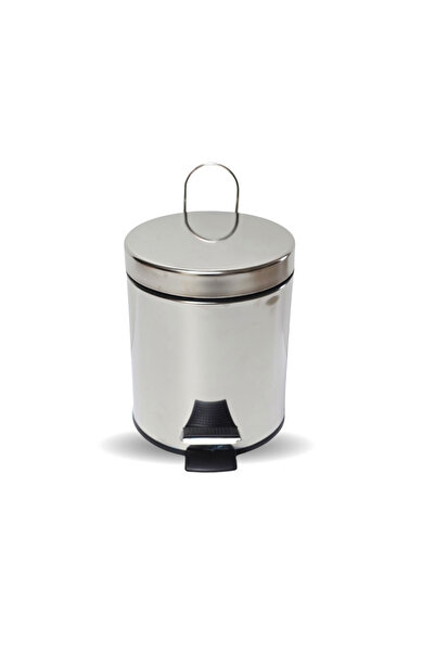 CzyLife Pedal Chrome Metal 3 Liter Trash Can with Hanging Bracket – Stylish, Hygienic and Convenient Design