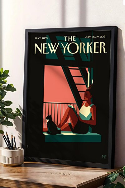 Saturn Tabloul înrămat The New Yorker 12 iulie 2021 - Tabloul de vară pe scar...