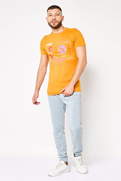 Puma Men Sportswear Fit Short Sleeves Outdoor T-Shirt, Orange