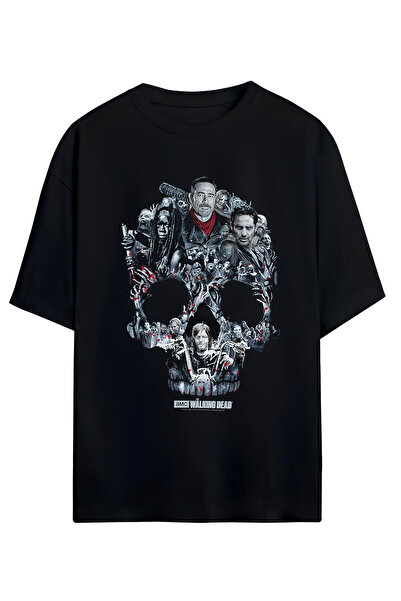 MAGORS THE WALKING DEAD TASARIMLI YÜKSEK BASKI KALİTELİ UNISEX YENİ SEZON OVERSIZE PAMUKLU T-SHIRT