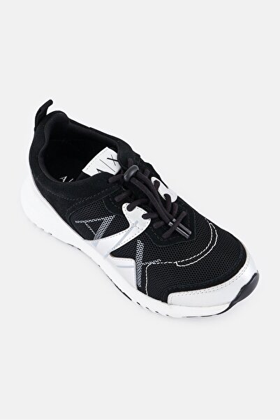 Armani Exchange Women Lace Up Casual Shoes, Black