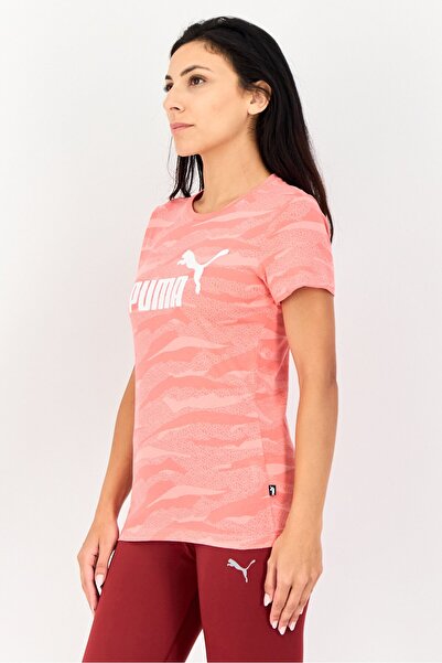 Puma Women Sportswear Fit Short Sleeve Outdoor T Shirt, Coral