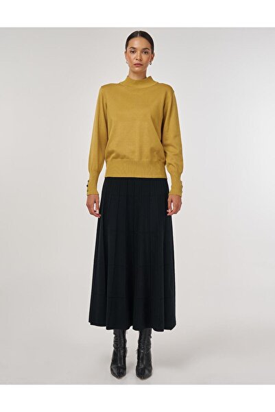 Kayra Balıkçı Yaka Basic Triko Kazak Hardal