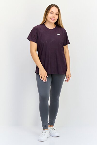 New Balance Women Sportswear Fit Short Sleeves Training T-Shirt, Purple