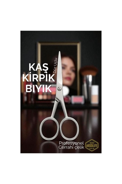 SepetBudur Modacar Eyebrow Eyelash Scissors - Mustache Scissors Professional Surgical Steel