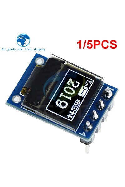 Choice1 5 قطع 1/5 قطع 0.42 بوصة 0.42 شاشة OLED بيضاء وحدة LCD شاشة تسلسلية 72 × 40 لون أبيض I2C IIC/SP