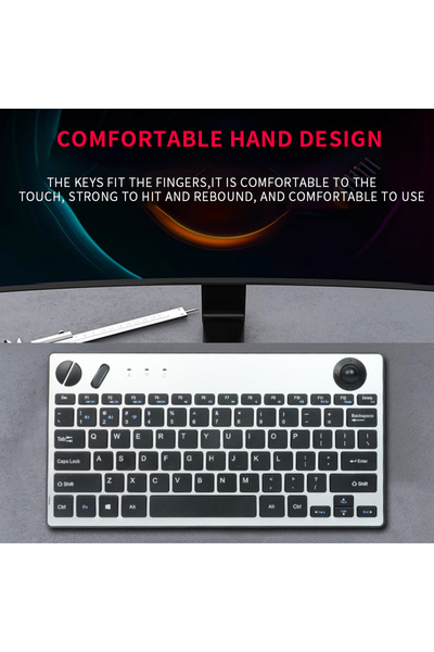 Choice Spain JOMAA Wireless Keyboard with Trackball Air Mouse 1600dpi Bluetooth keyboard for TV iPad Phone