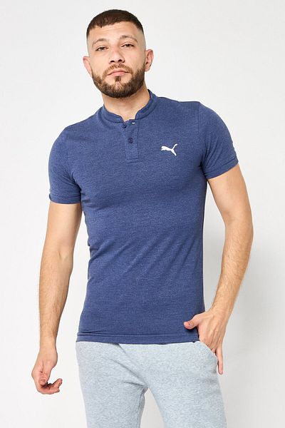 Puma Men Sportswear Fit Short Sleeves Outdoor Polo Shirt, Navy Blue