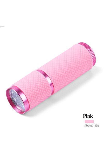 choice2 Pink Mini 9 LED Flashlight Nail Dryer UV Light Lamp For Gel Polish Ma...