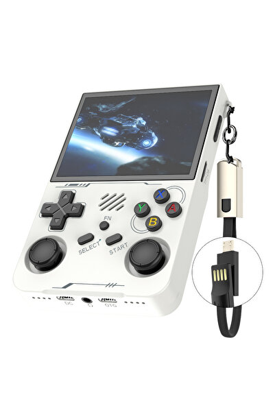 Choice 64G R36XX White R36S updated R36XX Retro Handheld Game Console Linux ARKOS 3.5Inch IPS Screen Portab