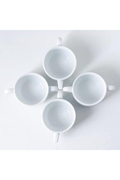 sharpdo Ceramic Double-Handle Cup Set of 4, 280 ml