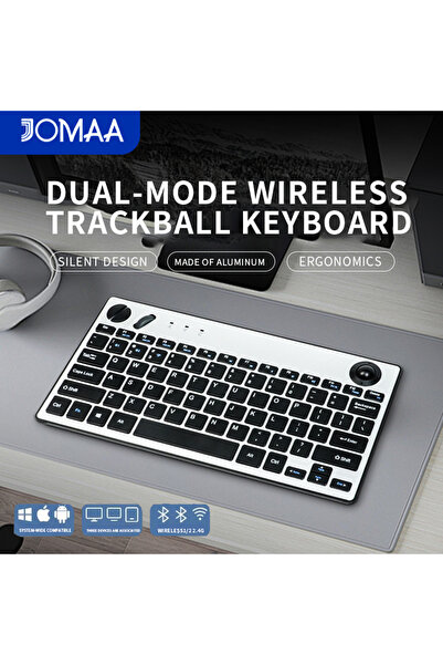 Choice Spain JOMAA Wireless Keyboard with Trackball Air Mouse 1600dpi Bluetooth keyboard for TV iPad Phone