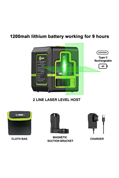 Choice1 إصدار مُحسّن من مستوى الليزر Lfine ذو خطين احترافيين، مستوى ليزر أفقي...