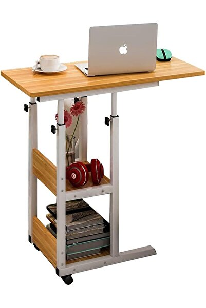 sharpdo Mobile Bed Desk for Student Dorms, Yellow