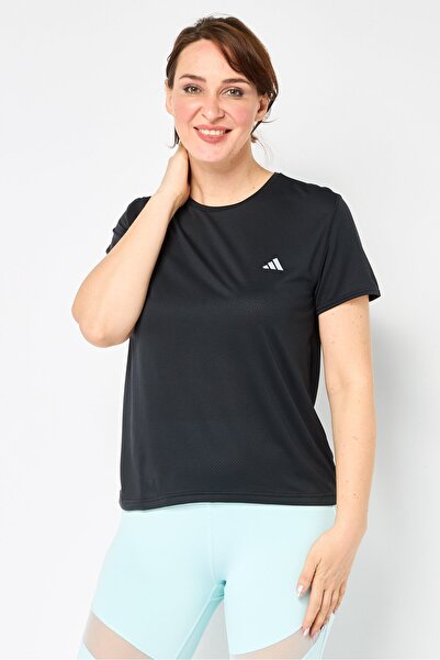 adidas Women Sportswear Fit Short Sleeves Running T-Shirt, Black