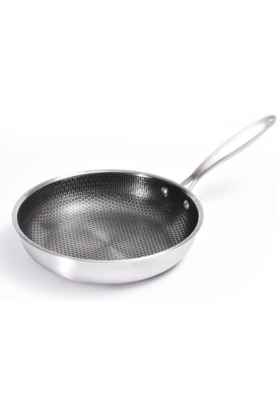 sharpdo Sharbo Non-Stick Frying Pan 28cm, Stainless Steel, Dishwasher Safe