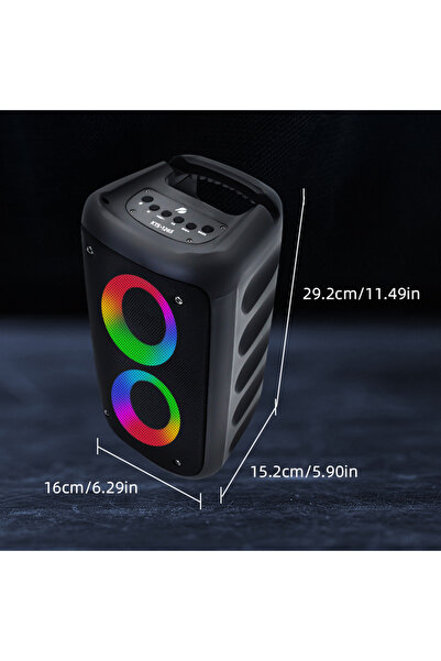 Choice مكبر صوت لاسلكي أسود، مكبر صوت للحفلات المنزلية، صندوق صوت محيطي محمول للرياضة الخارجية، دي