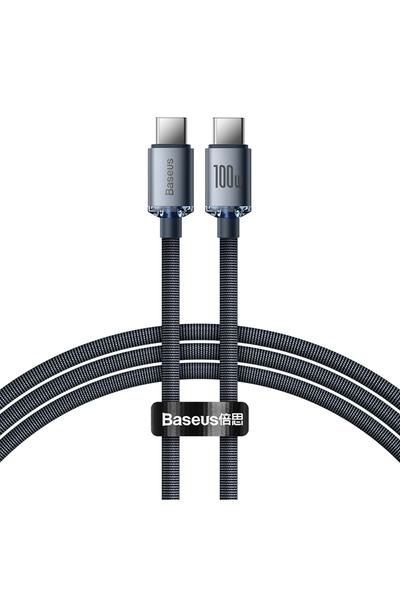 Baseus 1.2m Black 100W C To C Type C Cable For iPhone15 16 USB C PD Fast Charging Charger Wire Cord