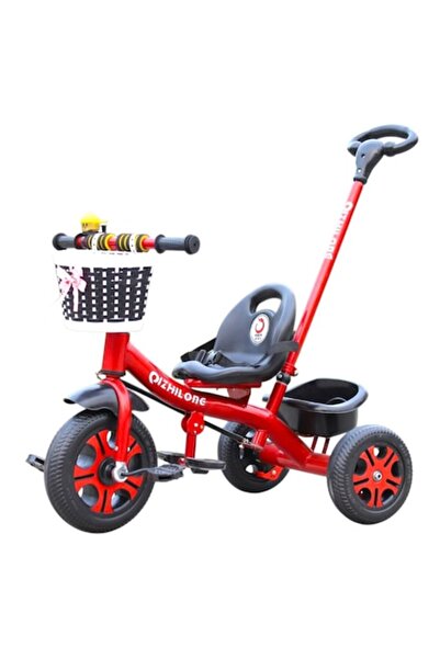 LEIBOO Tricicletă pentru copii 1-5 ani cu mâner de împingere detașabil, coș -...