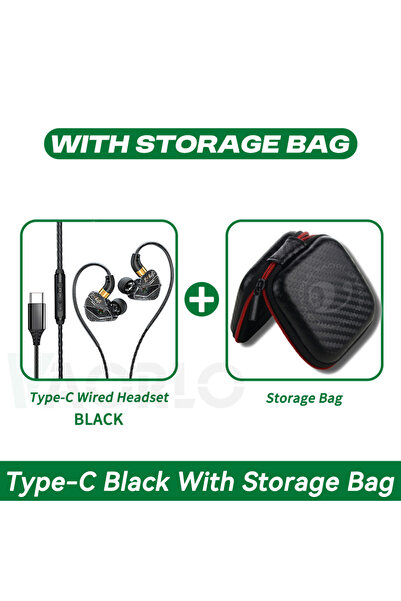 Choice سماعة رأس سلكية عالية الجودة محيطية 9D من النوع C باللون الأسود مزودة ...