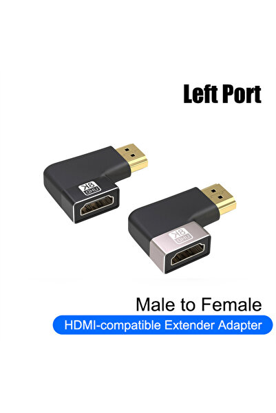 Choice محول كابل HDMI 2.1 متوافق مع G 8K موصل بزاوية قائمة 90 درجة من الذكور ...