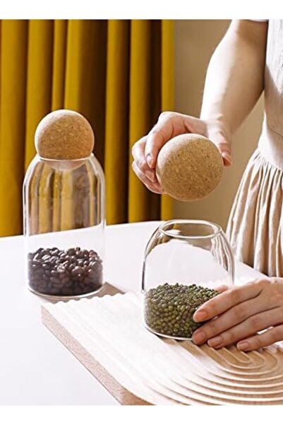 sharpdo Three-piece airtight cork glass container set - innovative design for home