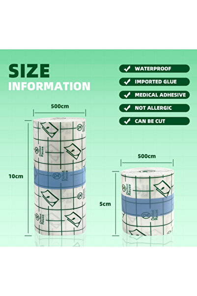 Choice 10cm x 5m CARBOU Waterproof Film PU Tape for Aftercare Protective Skin Healing Tattoo Adhesive Banda