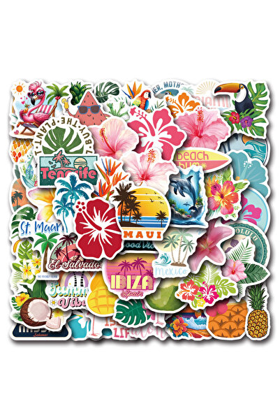 Choice ملصقات هاواي استوائية متعددة الألوان، 110 قطعة، ملصقات DIY، سكرابوكينغ...
