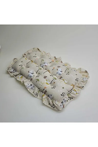 JULYA KİDS Multi-Purpose Baby Nest Cotton Fabric Bag Baby Bag Portable Mother's Side Bed Beige