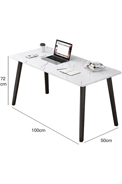 sharpdo Simple Computer Desk, Desktop Size 100 × 50 × 72 cm, White