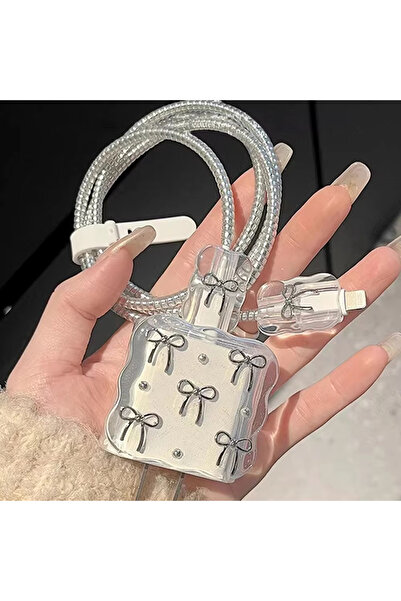 Choice 129 Cute Tulip Flower Charger Protector Cover For iPhone 18W-20W US Data Line Charge Protection Case