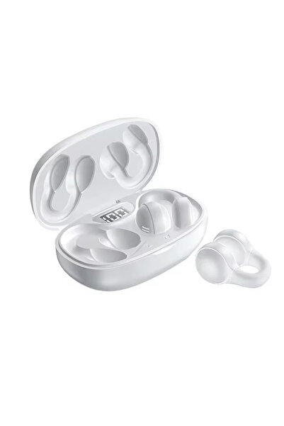 Choice سماعات أذن لاسلكية TWS X58 بيضاء تعمل بتقنية التوصيل العظمي وسماعات أذ...