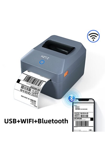 Choice1 طابعة ملصقات شحن T40 مقاس 4 بوصات مزودة بمنفذ USB وWIFI وBluetooth/سريعة/حرارية، ملصقات باركود مقاس 4×6 بوصات، ملصق M
