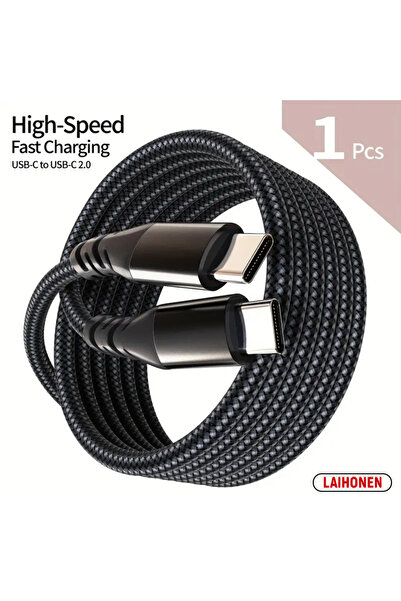 Choice كابل من النوع C إلى النوع C بطول 2 متر، قطعة واحدة من LAIHONEN PD، أسو...