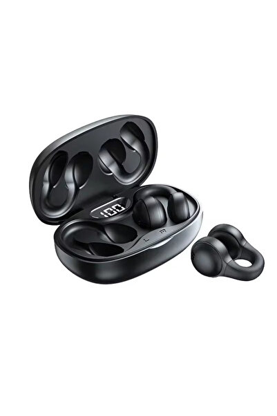 Choice سماعات أذن TWS X58 لاسلكية تعمل بتقنية التوصيل العظمي باللون الأسود، سماعات أذن رياضية مقاومة للماء