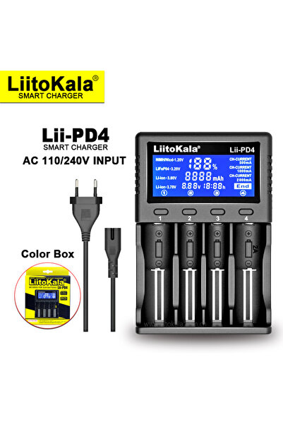 Choice7 liitokala US Bundle 1 Lii-PD4 Charger Liitokala Lii-PD4 Lii-PD2 18650...