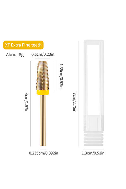 Choice3 مثقاب أظافر XF Grit الذهبي 5 في 1 من كربيد التنجستن وقاطع طحن للعناية...