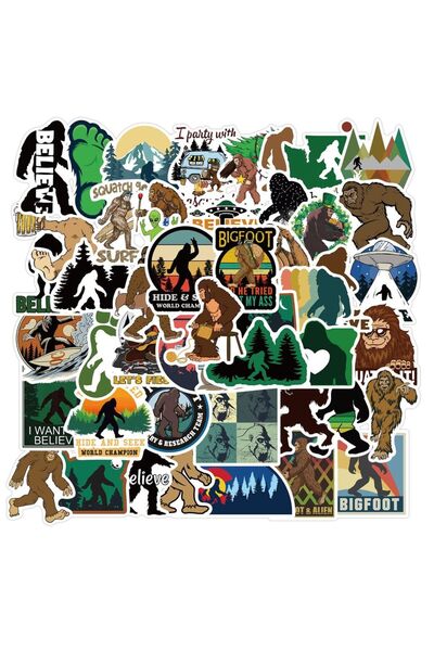 Choice MULTICOLOR 50Pcs Bigfoot Outdoor Nature Vinyls Stickers Sasquatch DIY Stickers Scrapbooking Phone Lu