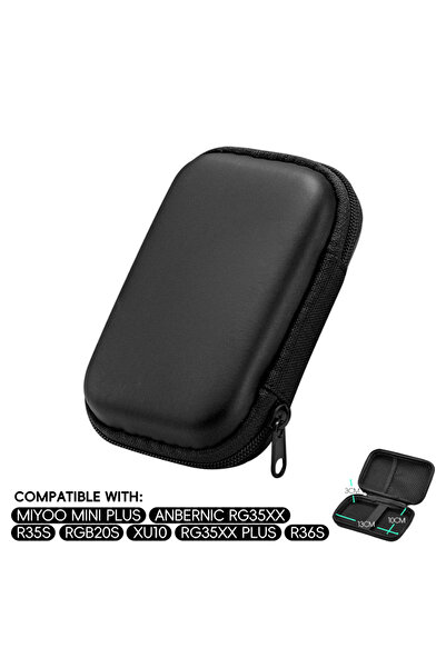 Choice جراب أسود جراب لجهاز RG35XX Plus Miyoo Mini Plus R36S R35S جرابات غطاء...