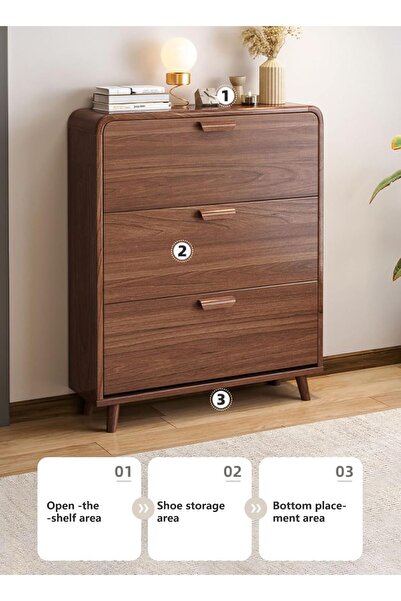 sharpdo رف أحذية قابل للطي بتصميم بسيط ونحيف للغاية، 3 طبقات