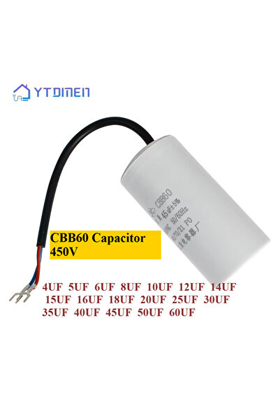 Choice1 مكثفات 15UF CBB60 مكثفات تشغيل المحرك 450 فولت مكثف بدء التشغيل 5% لآ...