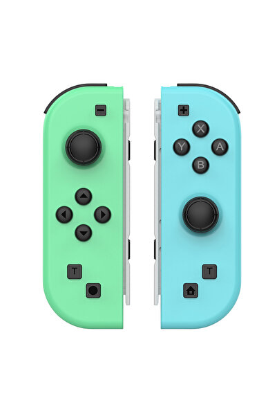 Choice وحدة تحكم لاسلكية باللونين الأخضر والأزرق لجهاز Nintendo Switch NS OLED Gamepad Joystick مع اهتزاز مزدوج وإيقاظ R