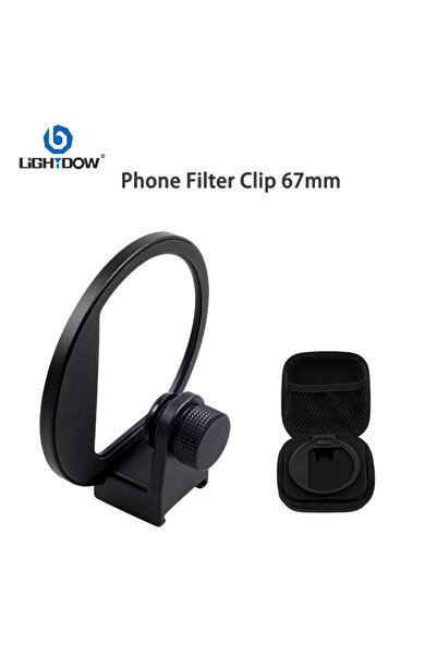 Choice حامل فلتر معدني لعدسة الهاتف Lightdow مقاس 67 مم باللون الأسود مقاس 67...