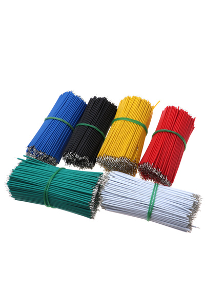 Choice 120 قطعة/المجموعة 24AWG كابل لحام لوحة توصيل من القصدير مطلي بالقصدير 24AWG 8 سم سلك توصيل من القصدير موصل مع...