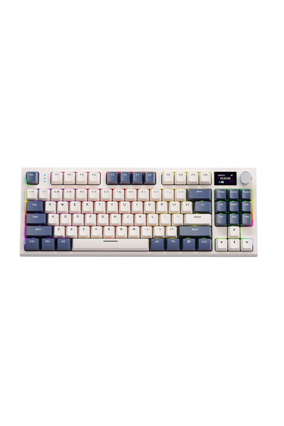 Choice لوحة مفاتيح ميكانيكية لاسلكية White axis 3 Attack Shark K86 بتصميم 75%...
