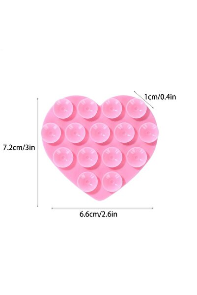 Choice 1 قطعة حامل مصاصة على شكل قلب من السيليكون قوي الامتصاص للهاتف المحمول...