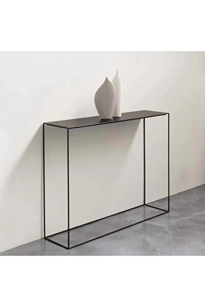 sharpdo Iron Console Table in Modern Chinese Style 100 × 25 × 80 cm from Sharpdo, Metal, Black