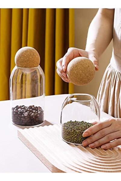 sharpdo Three-piece airtight cork glass container set - innovative design for home