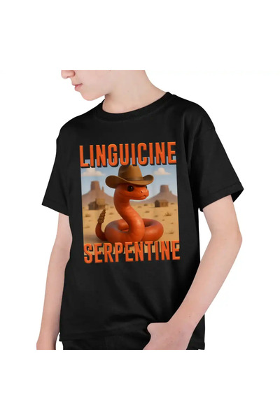 OEM Tricou Copii Baieti Brainrot Linguicine Serpentine